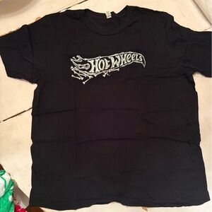 Black Hot Wheels Bones logo XL Graphic T-Shirt